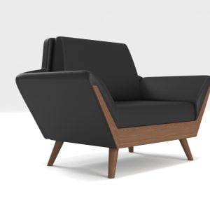 Sillón moderno con un toque clásico que combina la comodidad de un sillon relax con la elegancia de los salones modernos.