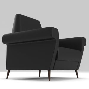 Butaca moderna de estilo Mid-century, combina comodidad y diseño, fabricado en nuestras mueblerías artesanas íntegramente en España.